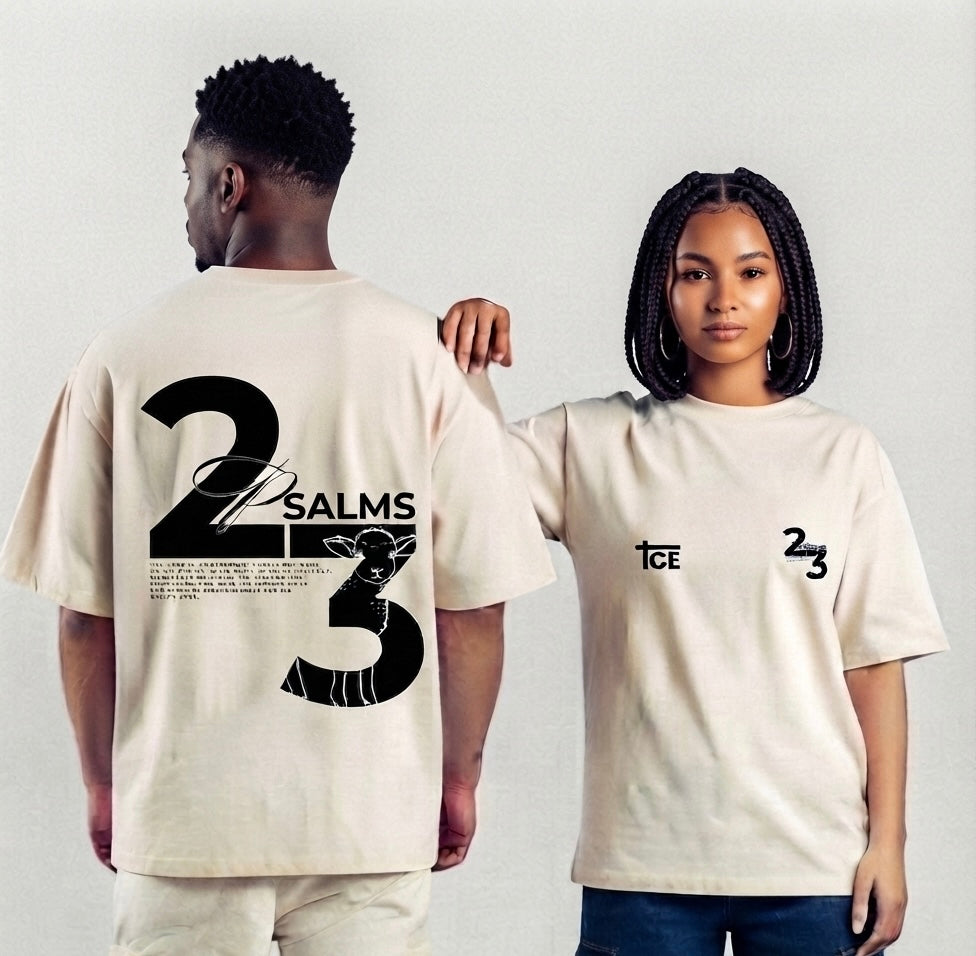 ICE Design boxy oversized t-shirt with PSALM 23